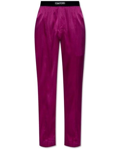 Tom Ford Silk Pyjama Bottom - Purple