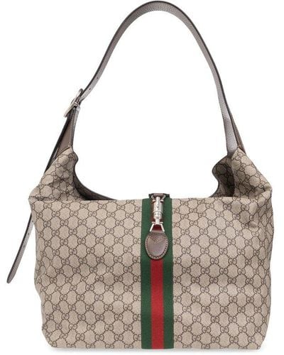 Gucci Raffia Jackie Medium Bag - Natural