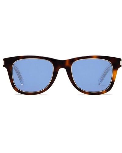 Saint Laurent Square Frame Sunglasses - Blue