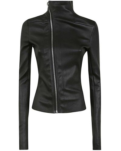 Rick Owens Gary Leather Jacket Clothing - Black