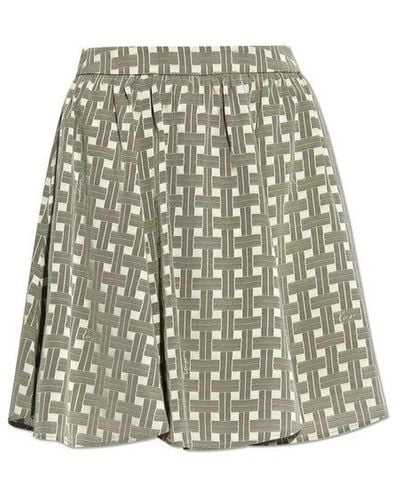 KENZO Plaid Pattern Skirt - Green