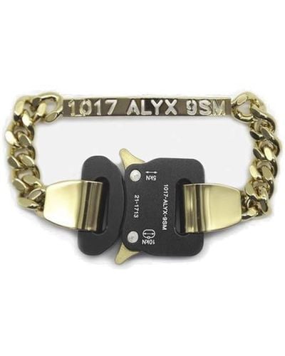 1017 ALYX 9SM Metal Chain Bracelet With Roller Coaster Buckle - Metallic