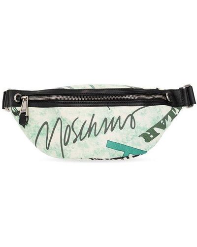 Moschino Graphic-printed Zipped Belt Bag - Multicolor