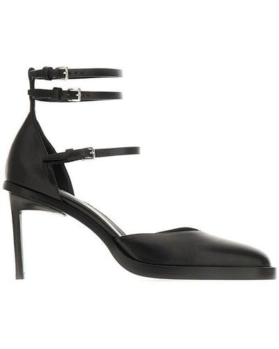 Ann Demeulemeester Ankle Strapped Court Shoes - Black