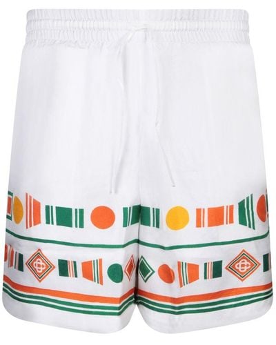Casablanca Playful Eagle Shorts - White