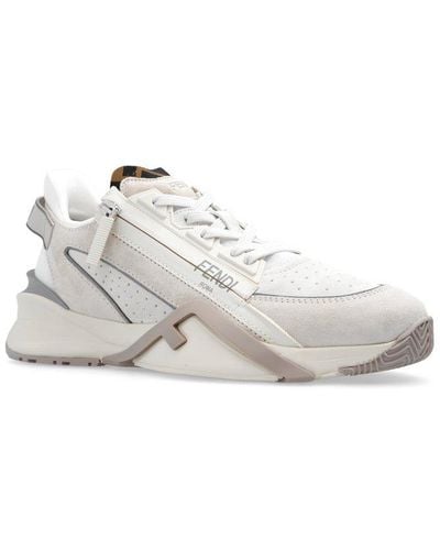 Fendi Flow Paneled Low-top Sneakers - White