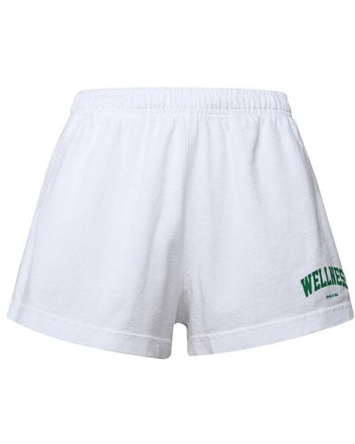 Sporty & Rich White Cotton Shorts