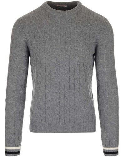 Valentino Crewneck Long-sleeved Sweater - Grey