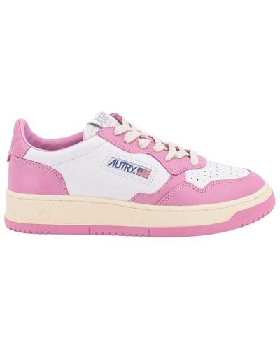 Autry Medalist Lace-up Trainers - Pink