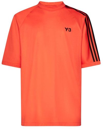 Y-3 3-stripes Short Sleeved T-shirt - Orange