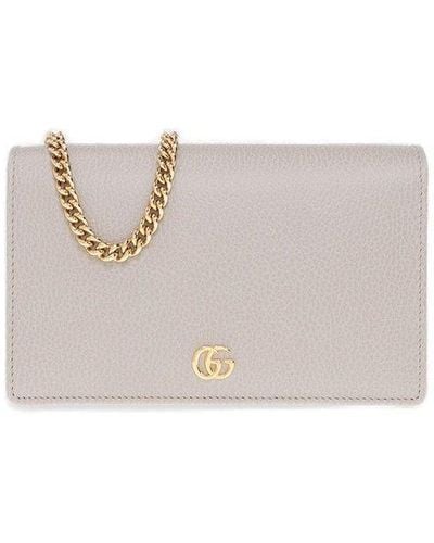 Gucci 'GG Marmont Mini' Wallet On Chain, - Gray
