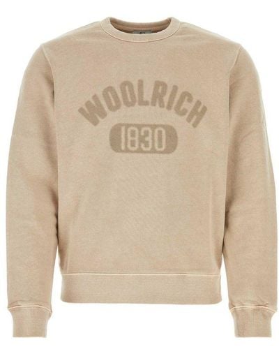 Woolrich Beige Cotton Sweatshirt - Natural