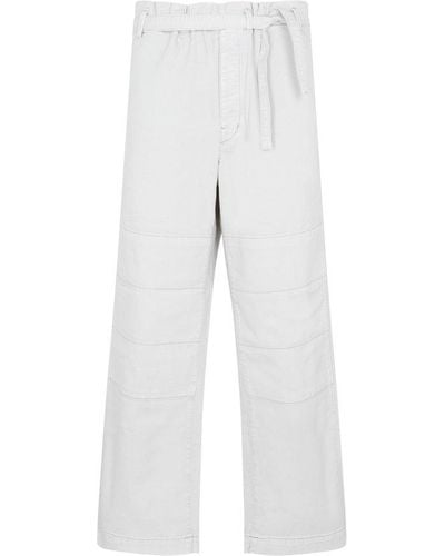 Lemaire Judo Belted Wide-leg Pants - White