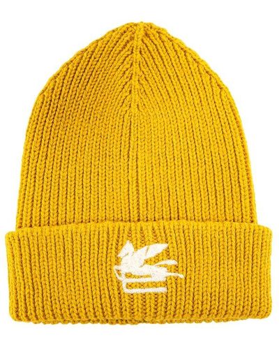 Etro Wool Hat - Yellow