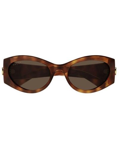 Gucci Cat-eye Frame Sunglasses - Brown