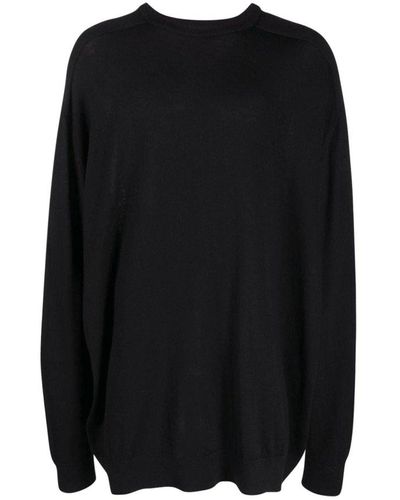 Societe Anonyme Sadrsa Round-neck Drop Shoulder Jumper - Black