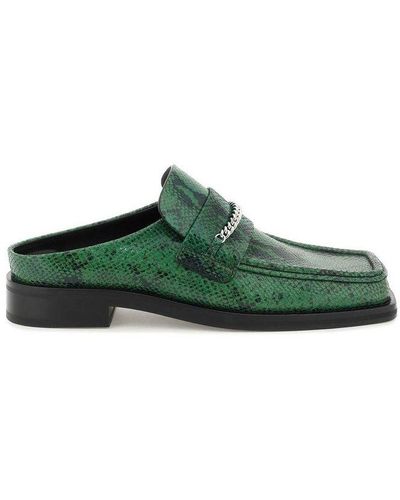 Martine Rose Embossed Slip-on Loafers - Green