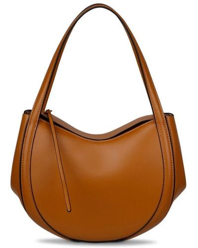 Wandler Lin Leather Shoulder Bag - Brown
