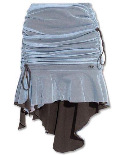 DIESEL 'o-ryt' Asymmetrical Skirt - Blue
