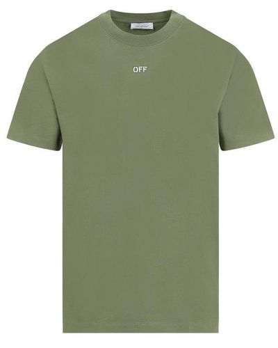 Off-White c/o Virgil Abloh Crewneck Short-sleeved T-shirt - Green