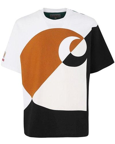 Marni X Carhartt Color-blocked Crewneck T-shirt - White