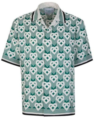 Casablanca Heart Monogram Shirt - Blue