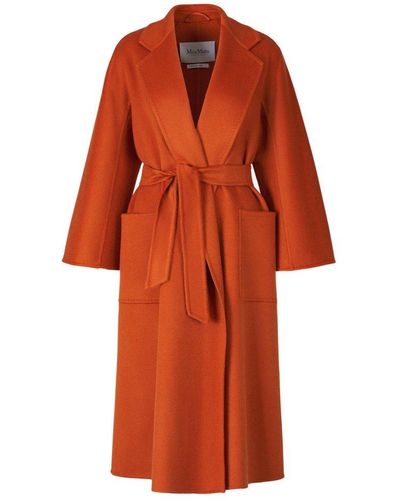 Max Mara Kimono-style Oversized Fit Coat - Orange