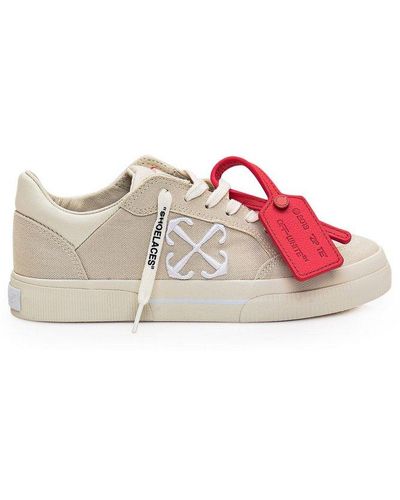 Off-White c/o Virgil Abloh New Low Vulcanized Lace-up Sneakers - Red