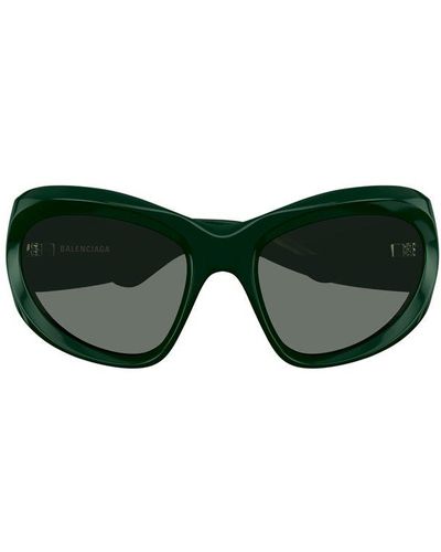Balenciaga Square Frame Sunglasses - Green