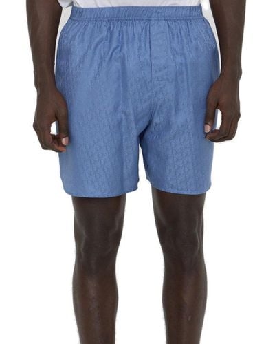 Dior All-over Patterned Shorts - Blue