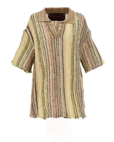 VITELLI Vertical Stripe-printed Knitted Polo Shirt - Multicolor