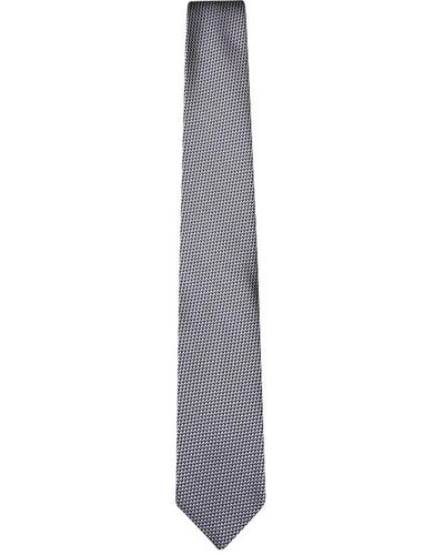 Tom Ford Micro Pattern Printed Tie - White