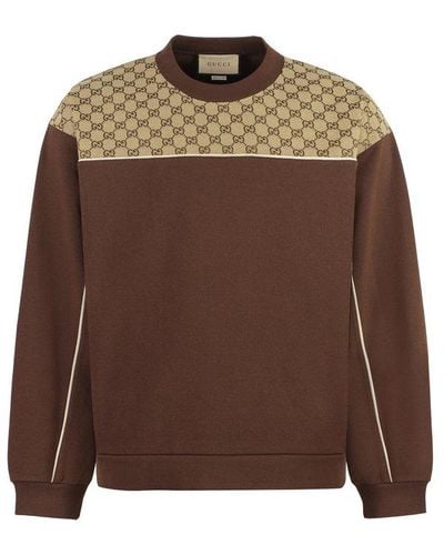 Gucci Cotton GG Sweatshirt - Brown