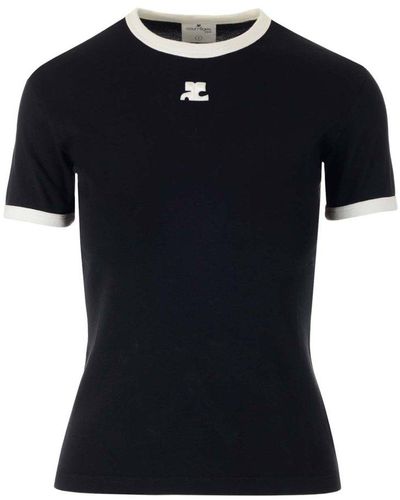 Courreges Bumpy T-shirt - Black