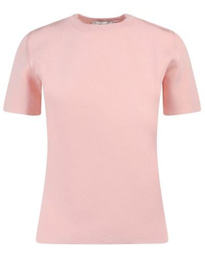 Fendi Short-sleeved Knitted Sweater - Pink