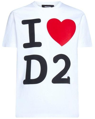 DSquared² I Love D2 Cotton T-shirt - Multicolor