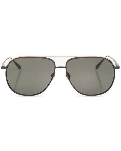 Linda Farrow Aviator Framed Sunglasses - Grey