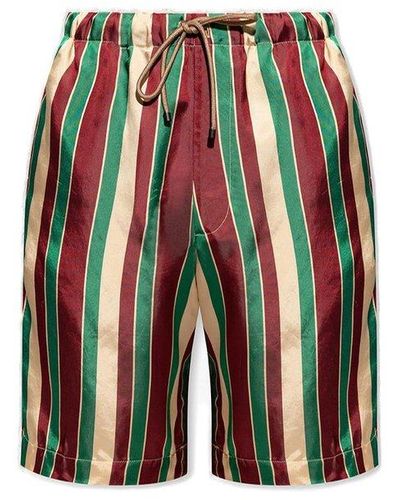Dries Van Noten Striped Drawstring Shorts - Multicolour