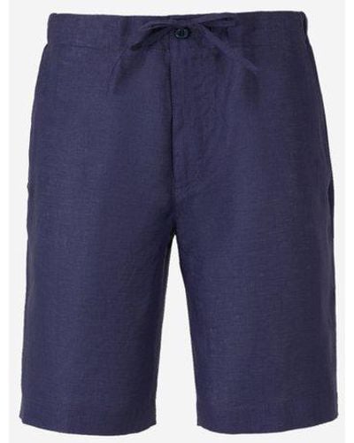 Loro Piana Light Linen Bermuda Shorts - Blue