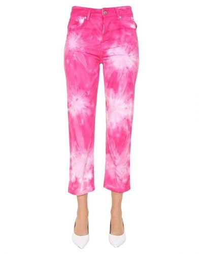 MSGM Cropped Jeans - Pink