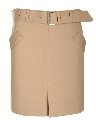 Totême Trench Slit Detailed Skirt - Natural