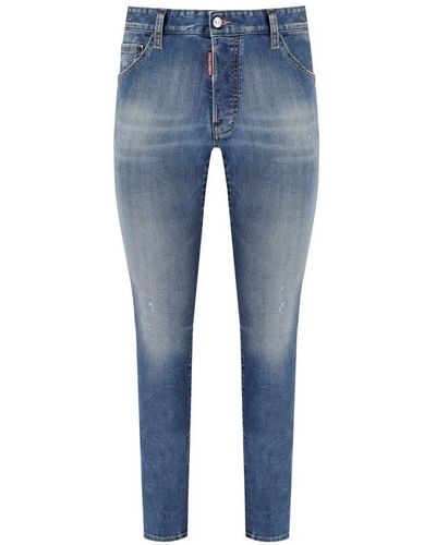 DSquared² Cool Guy Distressed Skinny Jeans - Blue