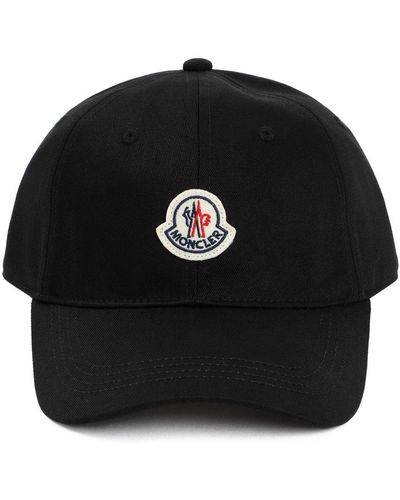 Moncler Logo Patch Baseball Hat - Black
