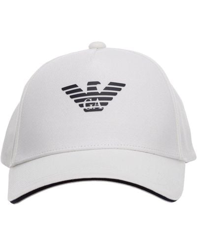 Emporio Armani Eagle Printed Baseball Cap - White