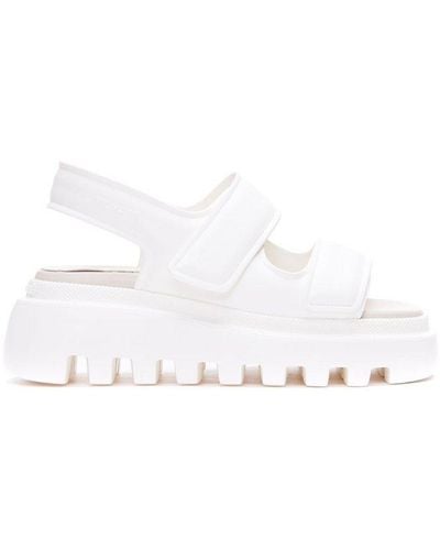 Vic Matié Touch-strap Logo Embossed Sandals - White