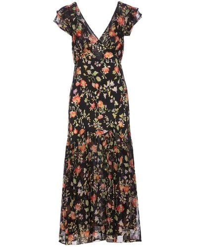 RIXO London Floral Patterned Short-sleeved Dress - Multicolor