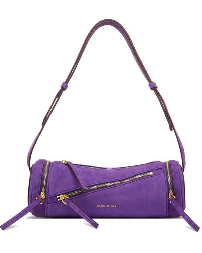 MANU Atelier Cylinder Zipped Shoulder Bags - Purple