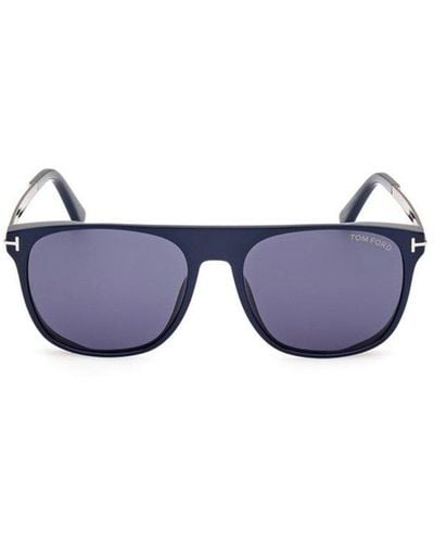 Tom Ford Lionel Rectangular Sunglasses - Blue