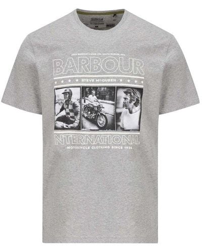 Barbour Graphic Printed Crewneck T-shirt - Grey