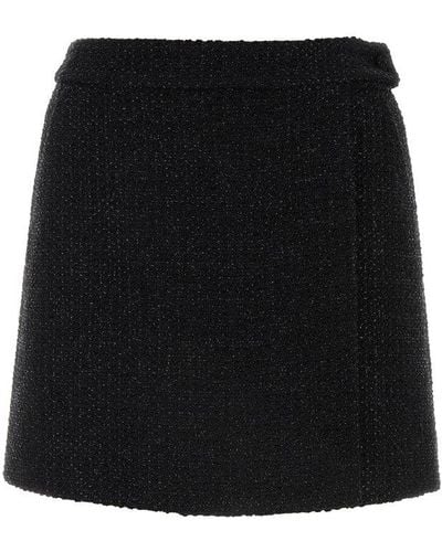 Tom Ford Tweed Mini Skirt - Black